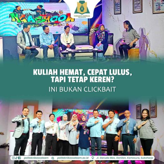 Politeknik Assalaam Surakarta Tampil di TA TV, Kupas Tuntas “Kuliah Keren, Hemat, dan Cepat Lulus”